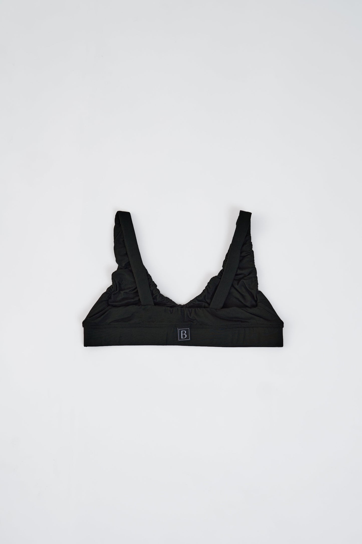 Tencel lyocell deep v bralette with light support back view