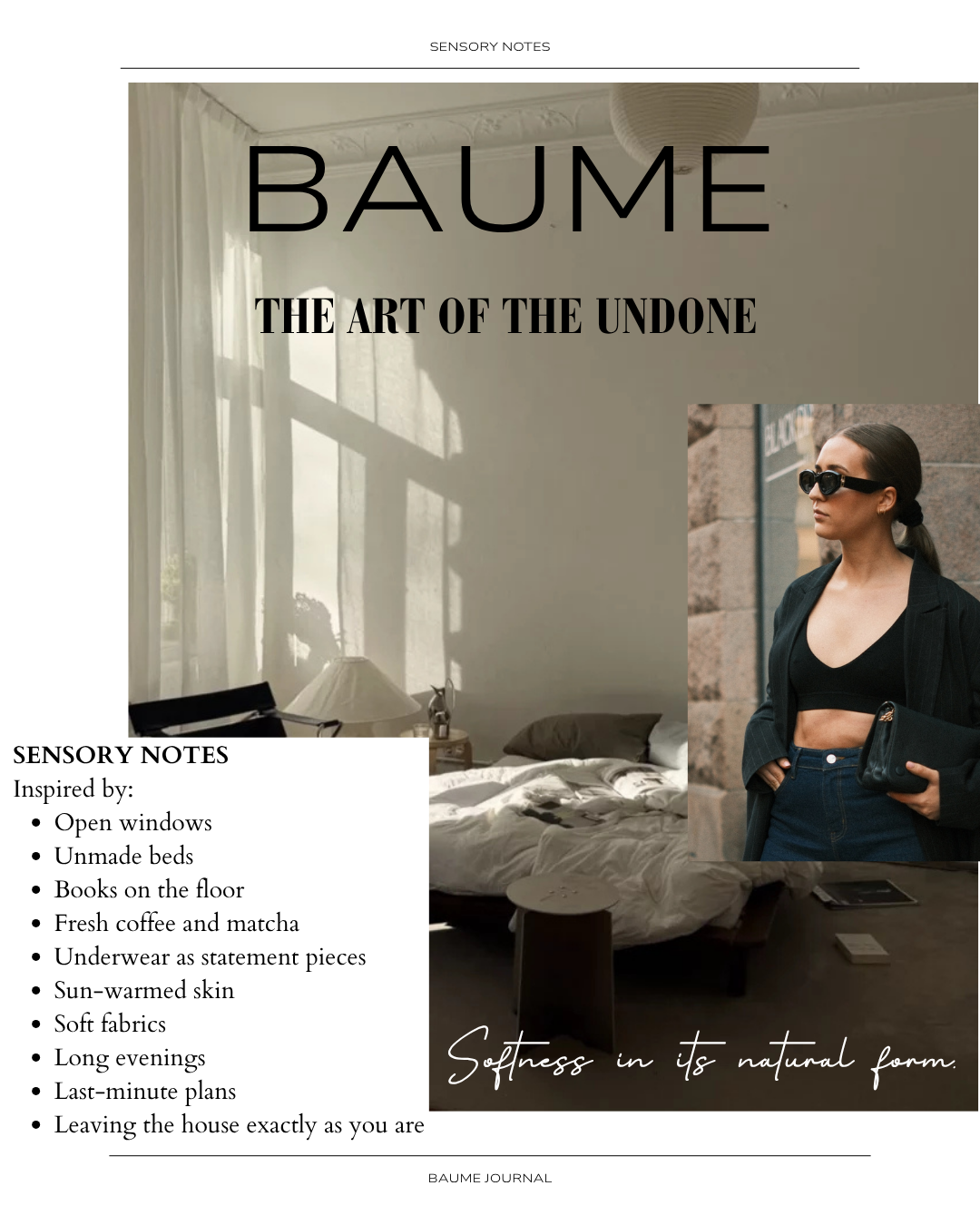 SENSORY NOTES, THE ART OF THE UNDONE