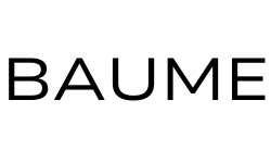The word 'BAUME' in a bold black sans-serif typeface on a plain white background.