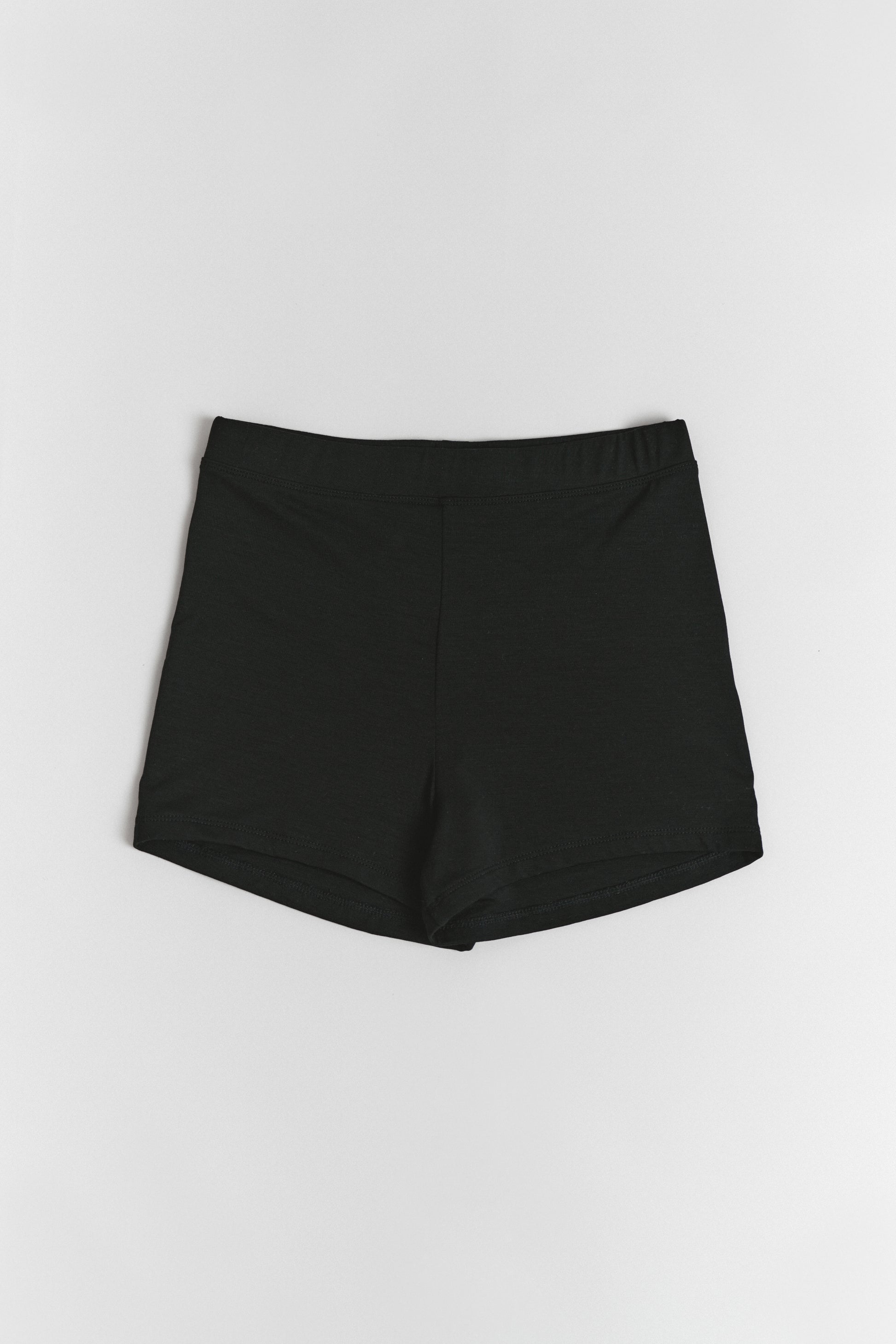 High-waisted mini shorts, front view