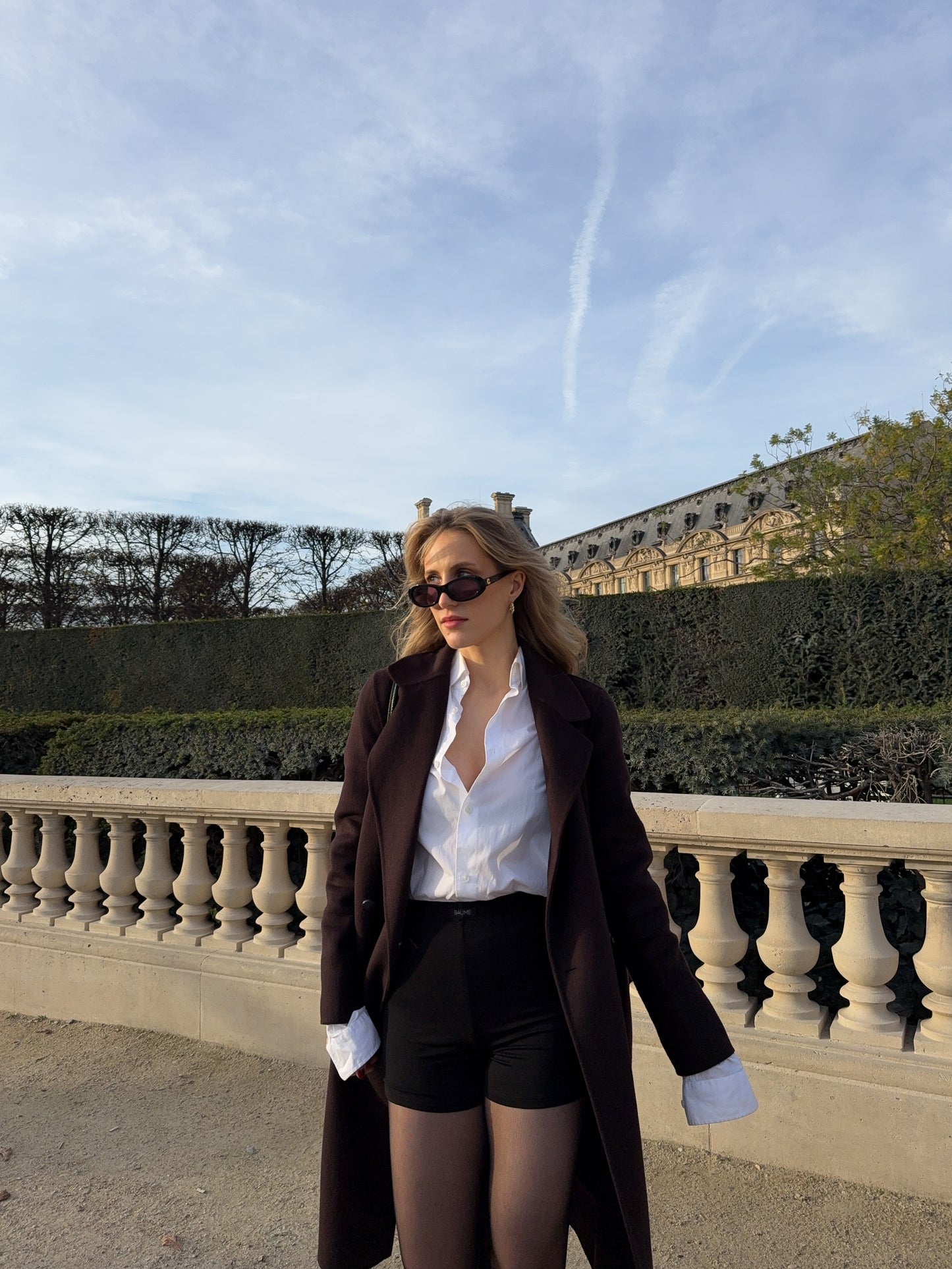 Model wearing non toxic women boxer shorts together with a classy timeless look