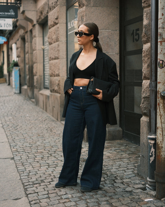 Blazer and sustainable deep V bralette in tencel lyocell 