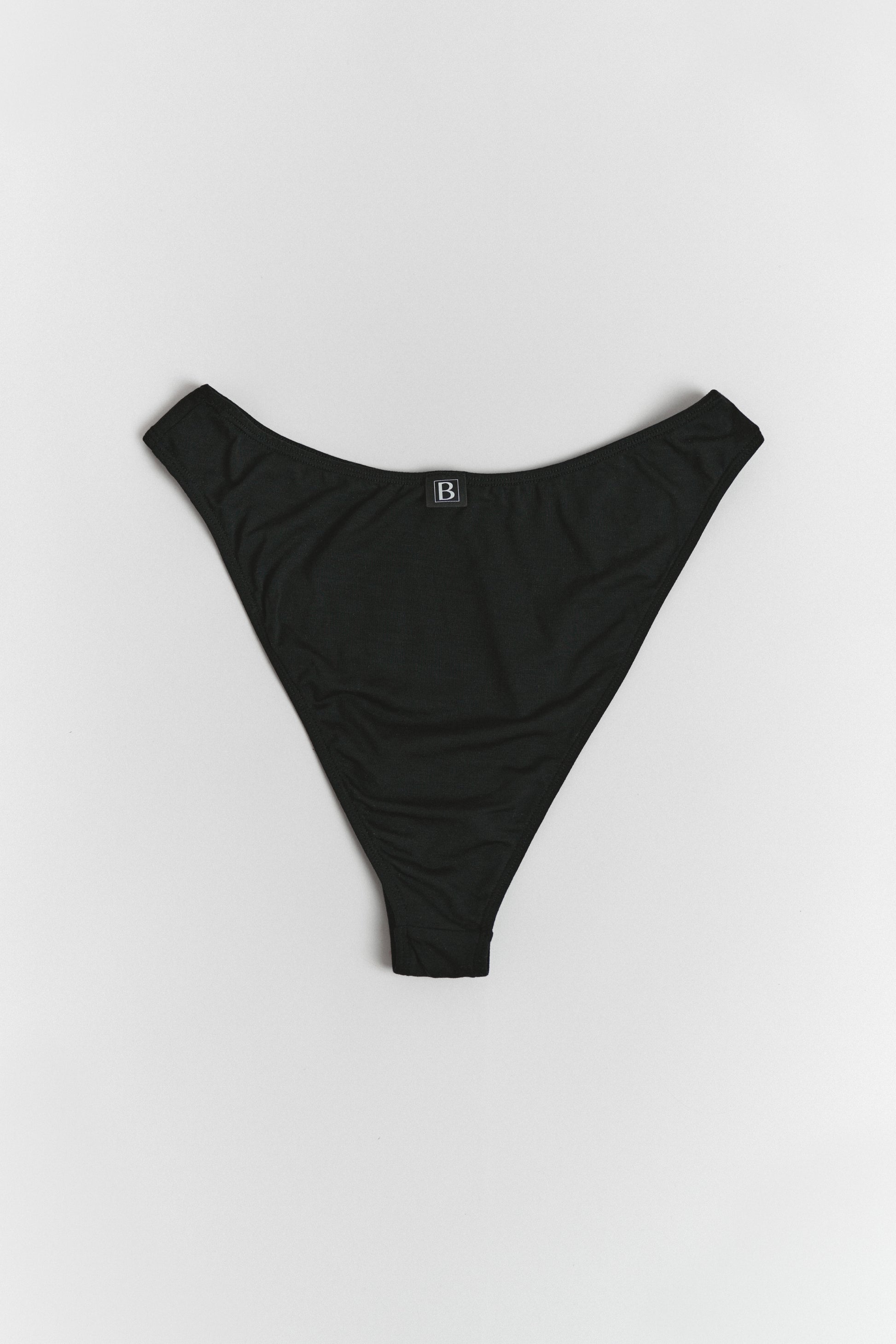 Sustainable Tencel™ Lyocell high-cut panties, back view